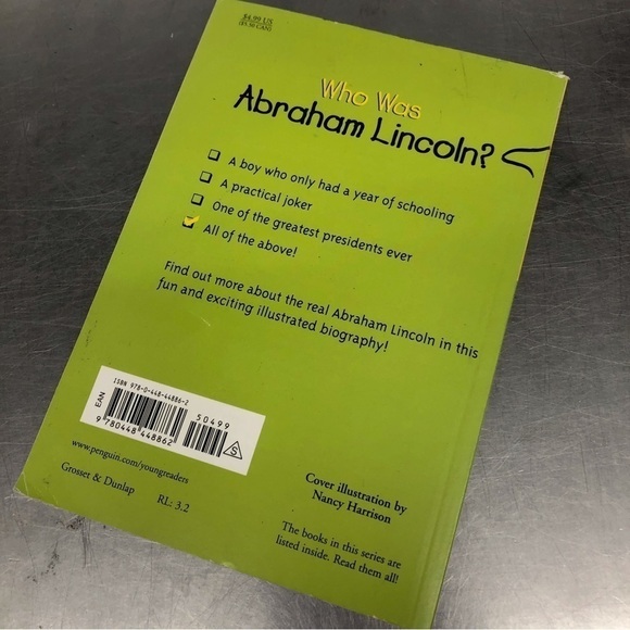 Who Was Abraham Lincoln? by: Janet B. Pascal, paperback book - Picture 5 of 6